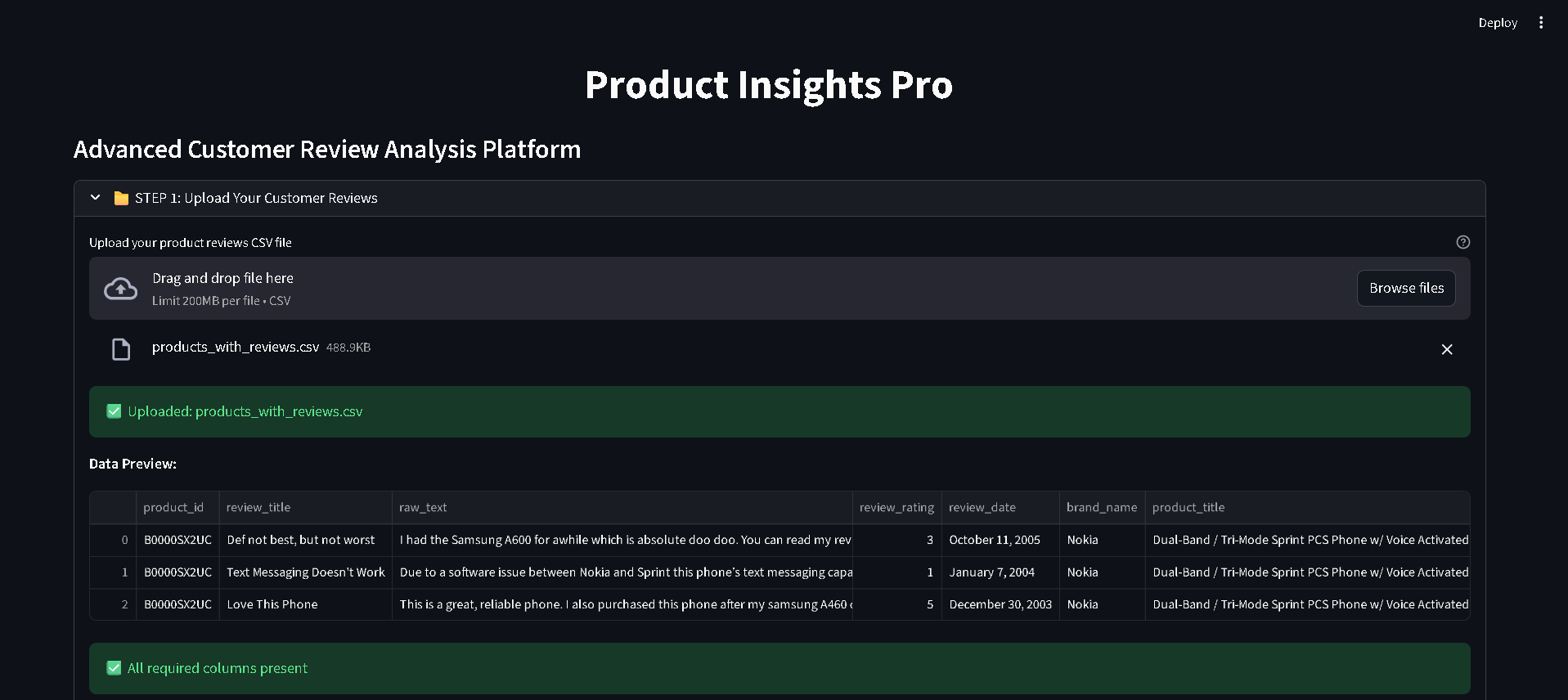 Product Insights Pro - Review Analysis