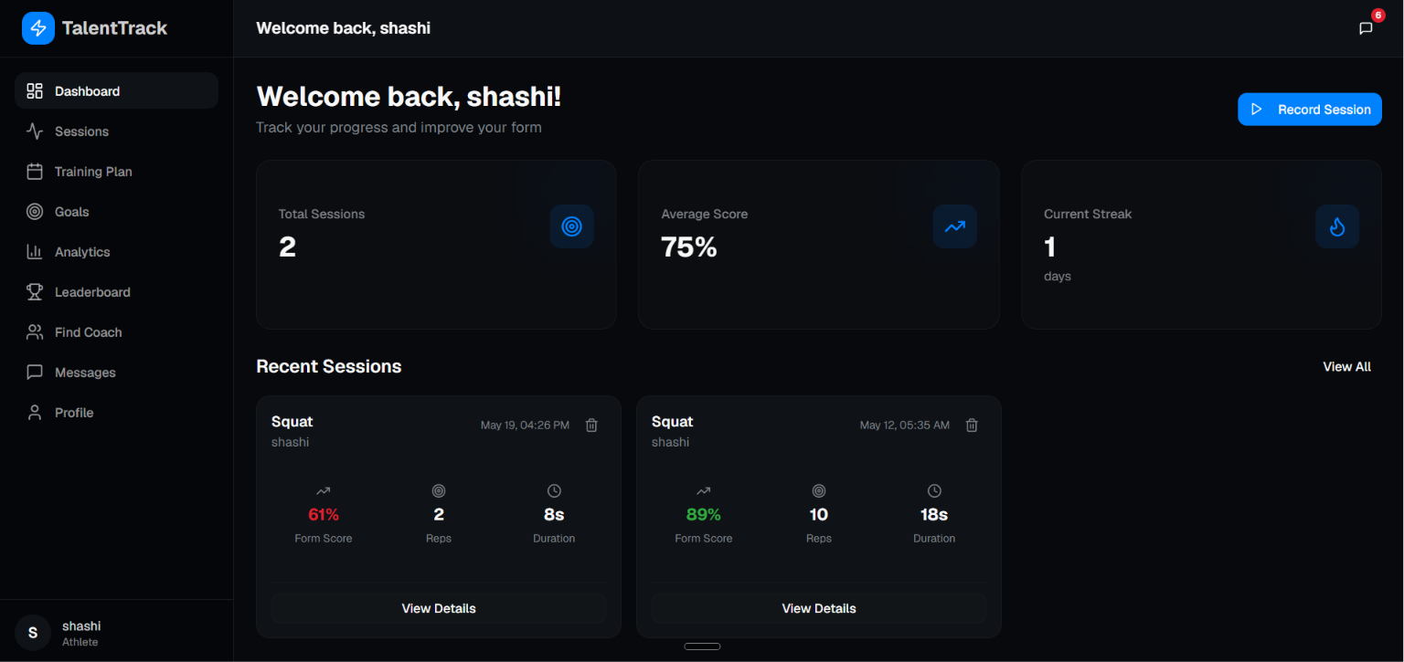 TalentTrack - AI-Powered Sports Ecosystem